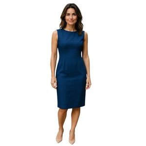 Vintage NIPPON NOBILITY Nikkatsu  Arcade Handmade Blue Sleeveless Dress Medium